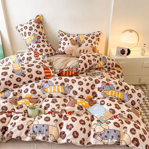 Venta al por mayor juego de sábanas de lujo de tamaño doble de microfibra juego de cama personalizado para el hogar - Product Image 6