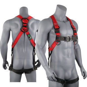 Harness Keselamatan Konstruksi Bersertifikat CE, Tali Retraktil Polyester, Ring-D Baja, Kekuatan Putus 1500kg, Panjang Dapat Disesuaikan - Product Image 2