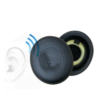 Coussinets d'oreille de remplacement avec tissu en maille respirante et mousse, coussinets doux pour Jabra Elite 45H / Evolve2 65 / Evolve 2 40MS