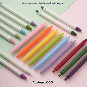 Bolígrafos de Gel Plástico Multicolores Baratos con Logotipo Personalizado, Bolígrafo de Gel Retráctil Promocional con Tinta Morandi, Material Escolar - Product Image 5