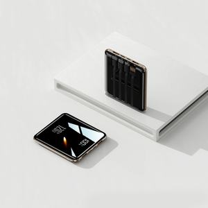 Batterie externe portable de haute qualité 10000mAh, petite taille, PD22.5W, charge rapide d'urgence en extérieur, avec 4 câbles - Product Image 6