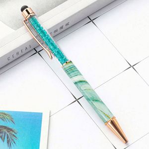 Bolígrafo Metálico Promocional Color Oro Rosa, 1.0 mm, con Logotipo Personalizado Impreso, Diseño de Pluma, Estilo Navideño, de Lujo - Product Image 6