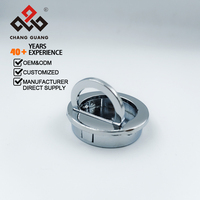 Gesper cincin tarik tersembunyi bagasi OEM harga pabrik kustom pelat elektro cincin krom gesper logam pegangan cincin perangkat keras