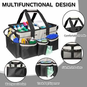 Custom logo Wearable Large <b>Cleaning</b> <b>Caddy</b> Bag for Housekeeper, Clean Supply Organizer with Adjustable Shoulder - Product Image 2