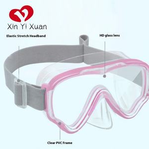 Masque de plongée pour enfants anti-buée, entièrement sec, en silicone, verres en verre trempé, bandeau tricoté, masque de plongée - Product Image 3