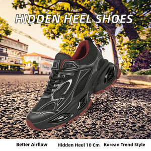 Zapatos para Caminar con Tacón Oculto de 10 cm, Cierre de Cordones, Forro de Malla, Estilo Coreano, Modernos, Deportivos, Casuales, para Hombre, 2026 - Product Image 2