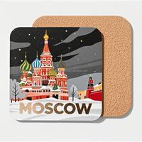 Le plus récent Souvenir de voyage Paris Beautiful Designs Cup Coaster avec Logo Cork Back Mat Sous-verres en bois MDF personnalisés pour boissons