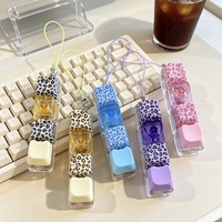 Porte-clés imprimé léopard 4 touches, mini clavier mécanique anti-stress, jouet sensoriel, vente en gros