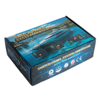 PN-RSP5 12V 60A mobil laut 5 Gang silikon tombol Panel saklar IP68 multi-fungsi 4 mode 8 warna lampu latar untuk Auto RV