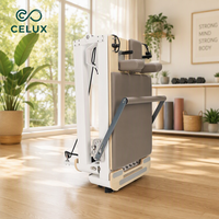 Machine de Pilates Reformer Pliable en Aluminium Celux, Durable et Portable, Réglable et Multifonctionnelle pour Studio et Exercice Physique