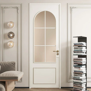 <span class=keywords><strong>Porte</strong></span> battante moderne en aluminium, double vitrage trempé, insonorisée et isolante thermiquement, fonctionnement manuel léger - Product Image 1