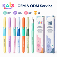 KAIX - Pluma Estilográfica Personalizada al por Mayor, OEM, Artículos de Papelería, Pluma Estilográfica de Lujo Promocional con Puntas de Acero Inoxidable para la Escuela y la Oficina