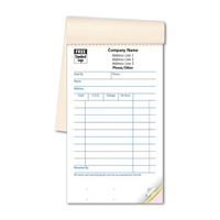 Facture personnalisée imprimée en papier NCR à 2 feuillets, bon de commande, formulaires d'acceptation, format de poche, carnet de vente