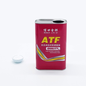 Boîtes de conserve rectangulaires de haute qualité de 1 L pour huile lubrifiante, emballages vides pour liquide de frein - Product Image 1