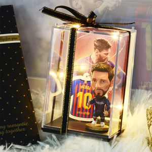 Set de Regalo de Llaveros 3D de Dibujos Animados con Diseño de Ronaldo y De <span class=keywords><strong>Bruyne</strong></span>, con Caja de Luz LED, Material Plástico, para Fans - Product Image 3