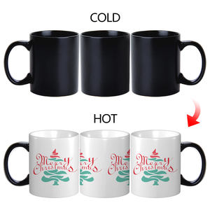 แก้วกาแฟเซรามิกสีดำมันวาวด้ามจับรูปหัวใจ11ออนซ์ถ้วยแก้ววิเศษเปลี่ยนสีได้ตามต้องการ - Product Image 2