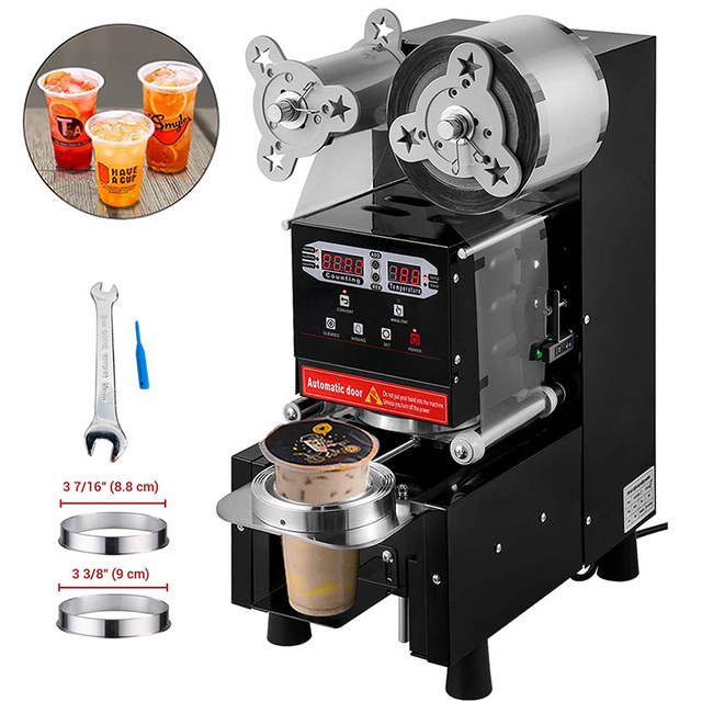 Electric Fully Automatic Paper Milk Tea Coffee Yogurt Juice Boba Plastic Cup Sealer Seal Cup Bubble Tea Machine