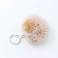 Fausse fourrure bouffée boule porte-clés pompons porte-clés gel personnalité pompon en peluche auto-défense porte-clés coloré pompons accessoires