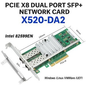 การ์ดเชื่อมต่อเครือข่าย PCIe แบบสองพอร์ต 10G รุ่น X520-DA2 SFP+ สำหรับเซิร์ฟเวอร์องค์กร LAN 10g - Product Image 3