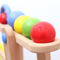 EDULAND OEM ODM Juguetes Educativos de Madera Montessori para Niños - Pista de Carreras con Bolas Rodantes, Edad 2-6 Años