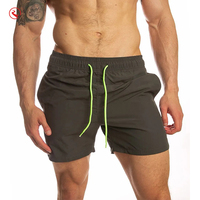 Shorts de plage décontractés pour hommes, personnalisés, pour l'été, en spandex/polyester, taille élastique, imperméables, extensibles dans quatre directions, 1 pièce