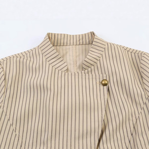 Blazer a Rayas Cruzado <span class=keywords><strong>de</strong></span> Un Botón para <span class=keywords><strong>Mujer</strong></span>, Modelo 2026, <span class=keywords><strong>Chaqueta</strong></span> <span class=keywords><strong>de</strong></span> Oficina a Medida, OEM/ODM por Fábrica <span class=keywords><strong>de</strong></span> Ropa China - Product Image 3