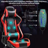 Chaise de joueur ergonomique prix d'usine chaise d'ordinateur massage complet en cuir PU livraison gratuite chaise de jeu Anji avec repose-pieds