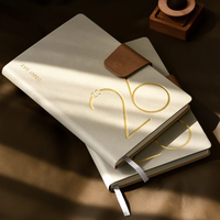 Agenda hebdomadaire A5 à couverture rigide 2026, style vintage, pour affaires, avec logo personnalisé, coffret cadeau de luxe, carnet de notes, journal, esthétique de bureau, gestion du temps