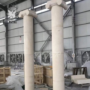Xây dựng xây dựng đá trụ cột giá rẻ màu be đá cẩm thạch travertine đá Roman cột - Product Image 3