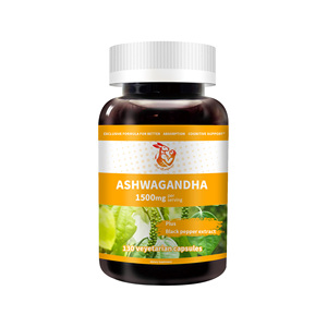 Capsules d'Ashwagandha en gros pour le soutien immunitaire et l'amélioration des performances, complément naturel à base de racine de curcuma - Product Image 1