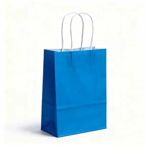 Sac en papier kraft brun KM avec poignée torsadée, impression personnalisée, pour la restauration rapide à emporter et le stockage de vêtements, sac cadeau, sac de shopping - Product Image 3