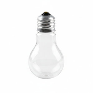 Barattolo Contenitore per Dolci e Snack in PET Smerigliato a Forma di Lampadina da 80ml, per Alimenti, con Tappo a Vite, Ideale per Bambini e Pittura Fai-da-te - Vendita all'Ingrosso - Product Image 2