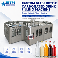 Máquina Llenadora de Bebidas Carbonatadas Totalmente Automática 3000BPH SS316, Envasadora de Botellas de Vidrio de Grado Alimenticio con Enjuague a Contrapresión, Tapadora, Certificación CE ISO
