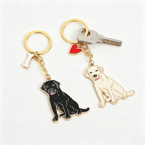 Porte-clés en métal personnalisés, porte-clés en émail avec motif de chien, porte-clés en alliage de zinc avec breloque animale pour cadeau promotionnel - Product Image 1