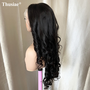 Peluca de Cabello Humano Virgen Vietnamita Pre-desplumada Sin Pegamento, Cutícula Alineada para Frente de Encaje Transparente, Doble Trama, Ondas Sueltas - Product Image 6