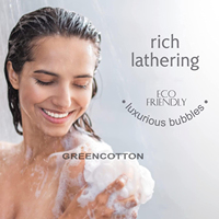Éponge de Douche Personnalisable avec Logo, Ensemble de Puffs de Douche Naturels Recyclés, Exfoliant Corporel pour le Bain et la Douche, Élimination des Peaux Mortes