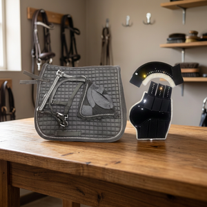 Almohadilla de Silla de Montar Tipo Halter Premium con Cristales, Estructura de Plástico y Herrajes Niquelados - Product Image 2