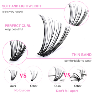 XL khay DIY lông mi mở rộng Kit trái phiếu và con dấu màu hồng DIY Lash mở rộng Lash cụm 30p 40P 50p 60p 80P lông mi Kit - Product Image 4