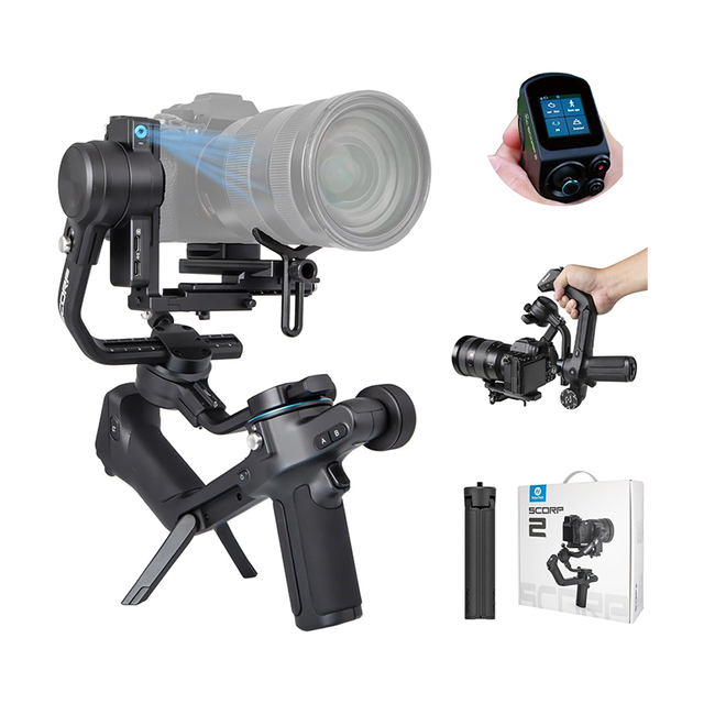 Feiyu SCORP 2 Gimbal Stabilizer Integrated Al Tracking Sensor 3-Axis Camera Stabilizer for DSLR and Mirrorless Camera