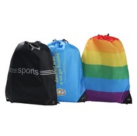 Sac à dos double sangle en polyester pour homme avec cordon de serrage, idéal pour le marathon, le basketball et le rangement, personnalisable avec logo – En stock