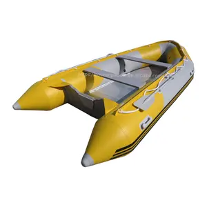 CE belgesi şişme lastik bot tekne hava mat veya alüminyum zemin ile şişme kurtarma mülteci tekne