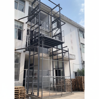 Elevador de Carga Montado en Pared Personalizado, Plataforma Elevadora para Mercancías Pequeñas, 500kg 1000kg, Elevador Hidráulico para Almacén, Elevador de Carga para Exteriores