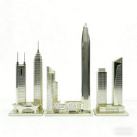 Ornement en métal 3D d'architecture célèbre, artisanat fin, gravure de logo personnalisé, style traditionnel et moderne, objet de collection pour exposition