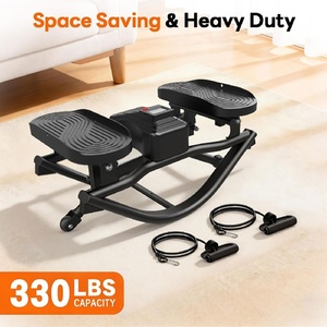 Steppeur à bascule latérale haute capacité pour entraînement des jambes et des fessiers à domicile <span class=keywords><strong>avec</strong></span> bandes de résistance <span class=keywords><strong>élastique</strong></span>s - Product Image 5