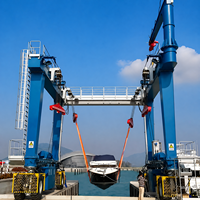 Yacht- und Bootshebevorrichtung: 50, 100, 200, 500, 600, 800, 1200 Tonnen Bootshebeportalkran, Marine-Travel Lift zum Verkauf