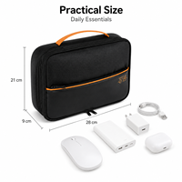 Organisateur d'accessoires électroniques de voyage, sac de rangement polyvalent, pochette à 3 niveaux pour usage domestique, pour les petits outils quotidiens