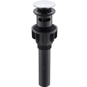 现代哑光黑色排水塞溢流盆PP材料弹出式浴室水槽排水器防止堵塞 - Product Image 4