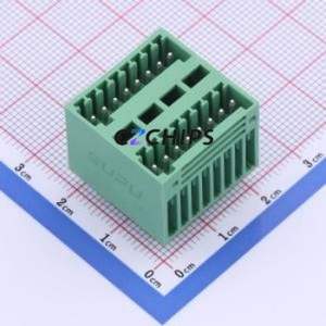 DB2EVH-2.5-2*8P-GN Plug-in Terminal Block Through hole,P=2.5mm Connector Board-to-Board / Socket - Closed 2x8P 2.5mm Green - Product Image 1