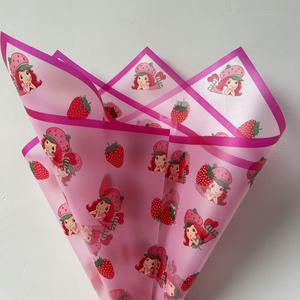 Nhà Sản Xuất Bán Hàng Trực Tiếp Dâu Tây Nhỏ Bó Hoa Ren Bao Bì Hàn Quốc Glassine Giấy Với Lớp Phủ <span class=keywords><strong>Pe</strong></span> Cho Các Cửa Hàng Hoa - Product Image 4
