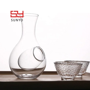 Carafe à <span class=keywords><strong>whisky</strong></span> et à vin en verre japonais classique, faite à la main et personnalisée, avec poche à glace, carafe à saké froide, carafe à saké - Product Image 4